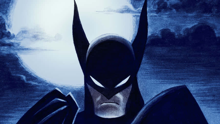 Batman The Animated Series Cloudy Moon Sky