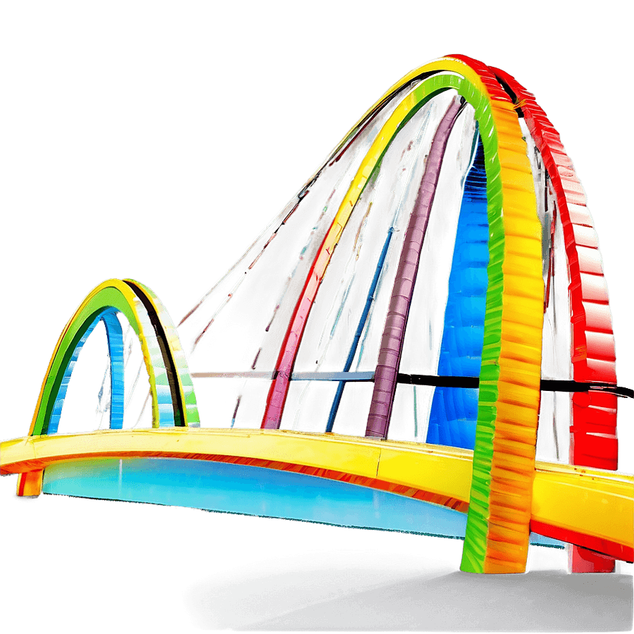 Abstract Art Rainbow Bridge PNG xyl38