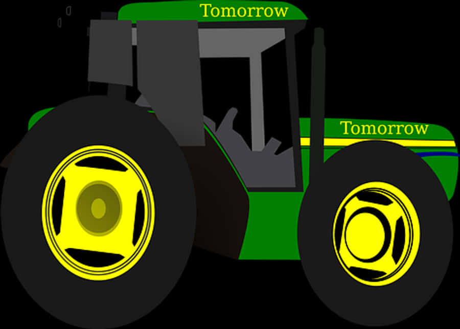 Green Futuristic Tractor Concept