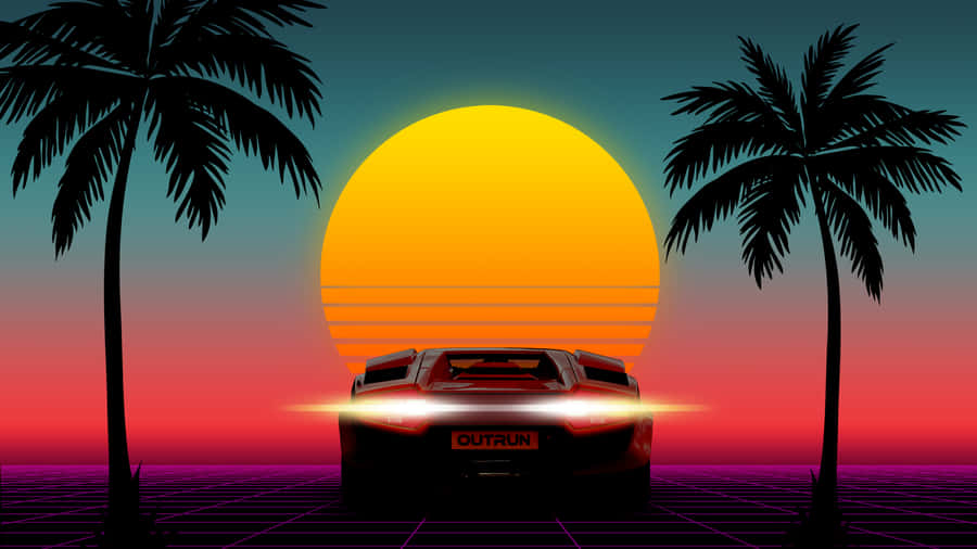 GoldeneSonne Foto Hintergrund der 1980er Jahre