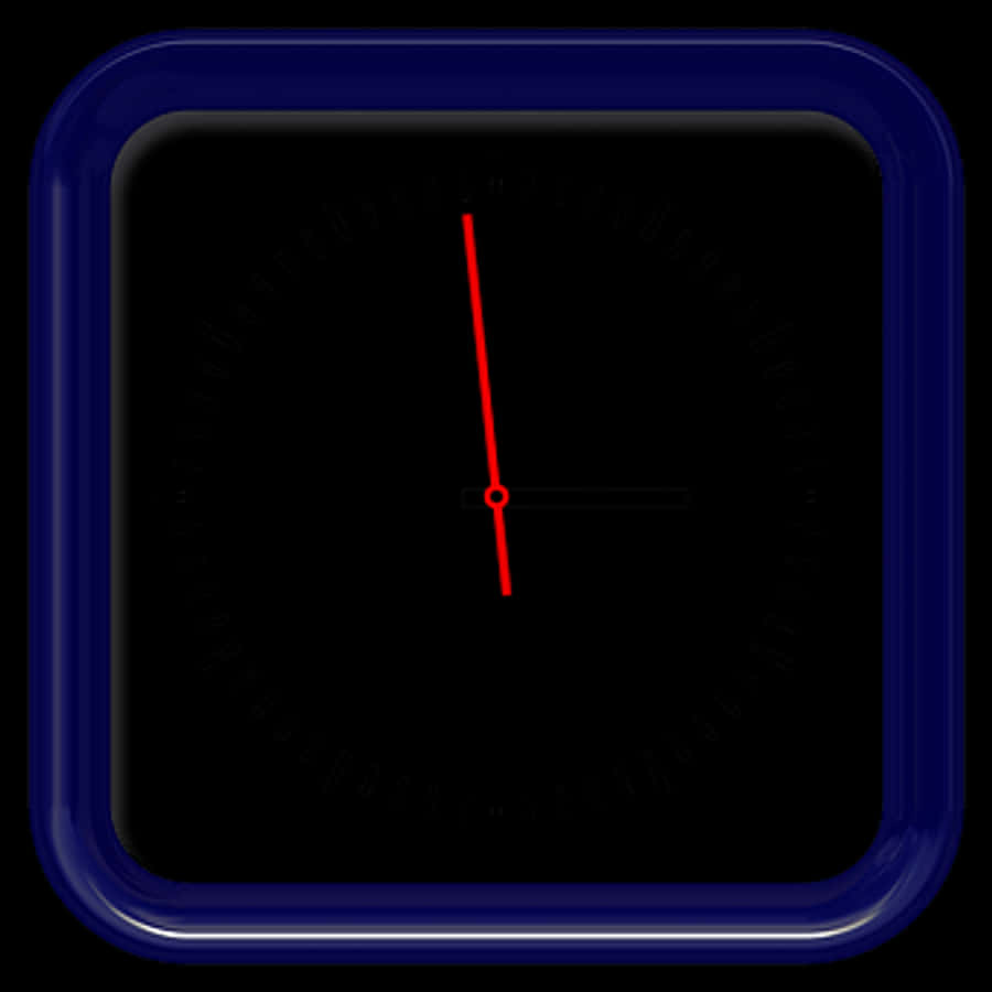 Minimalist Blue Square Clock