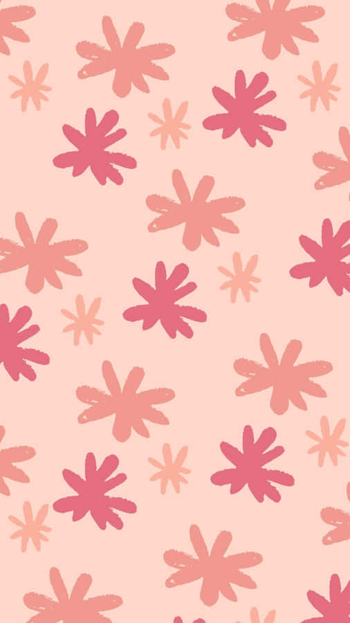 Padrão de Flores Rosa Retrô