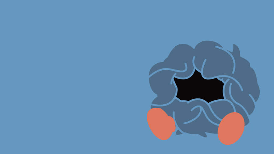 Gesichtsloserblaue Tangela Vektor-Kunst