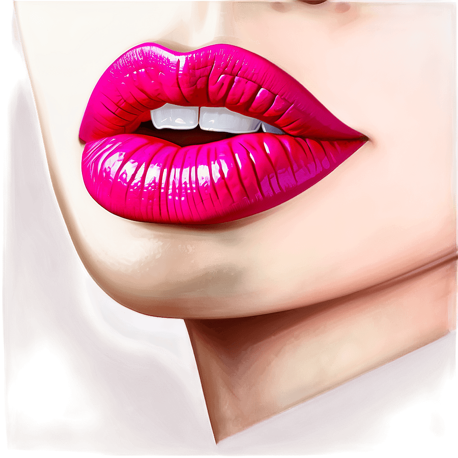 Shiny Pink Lips PNG gos27