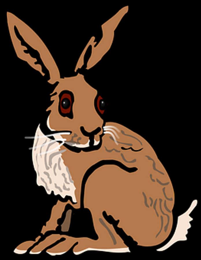 Cartoon Brown Rabbit Illustration