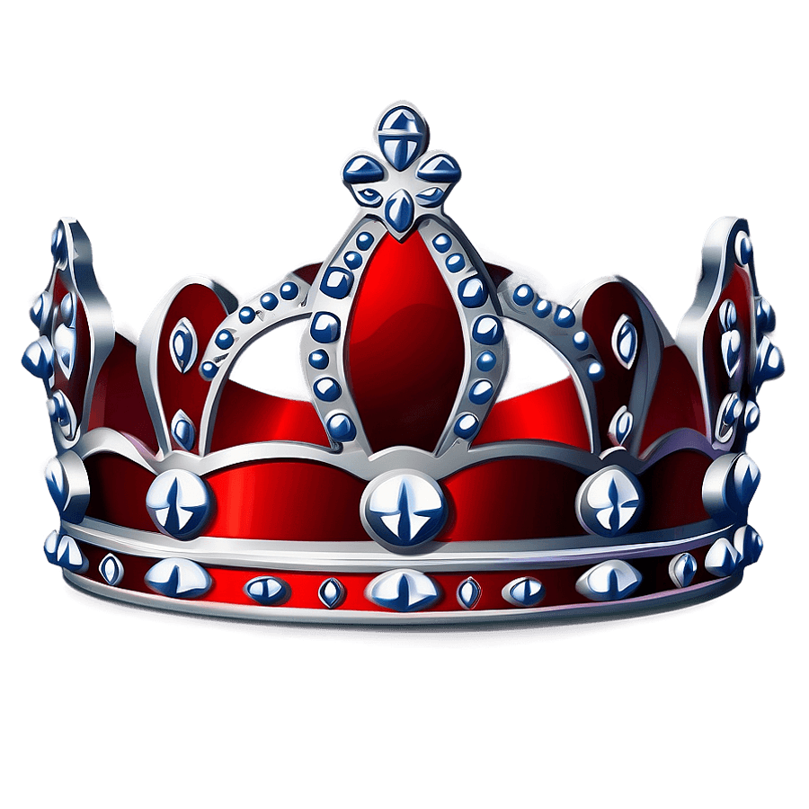 Silver Prince Crown Illustration PNG 5