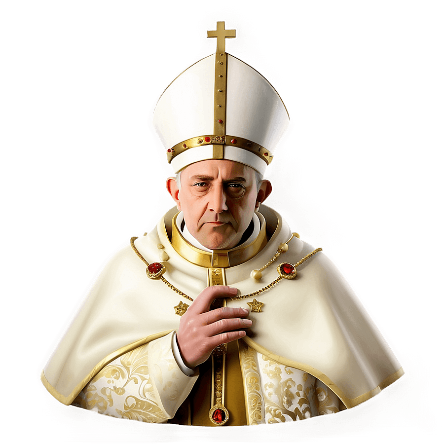 Renaissance Pope Portrait PNG mmk