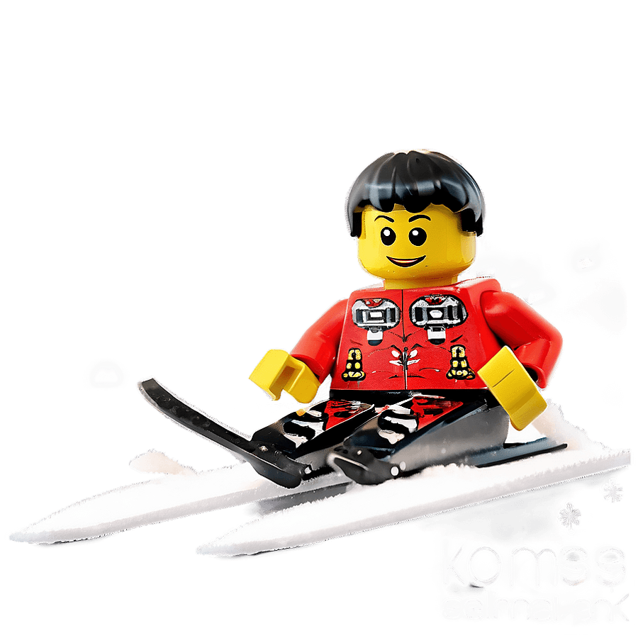 Lego Man Skiing PNG vhk