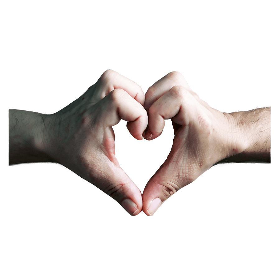 Hands Forming Heart Outline PNG tiu18
