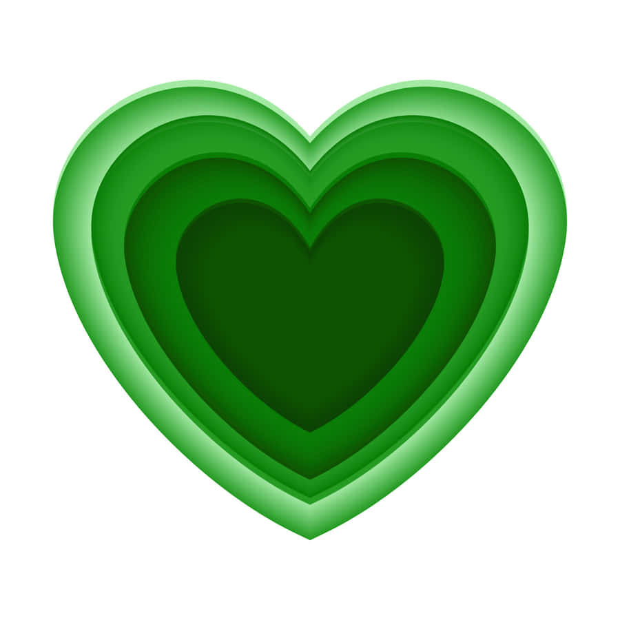 Grafica a cuore verde stratificata