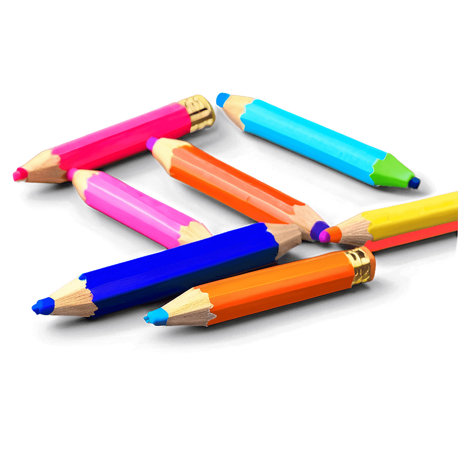 Fluorescent Pencils PNG 47
