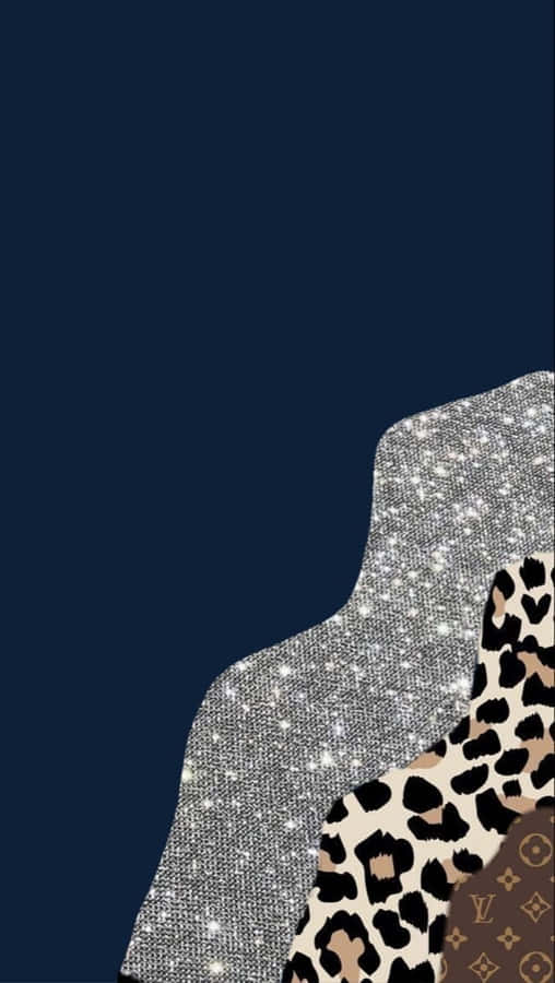 Gepard und Glitzer Druck Collage
