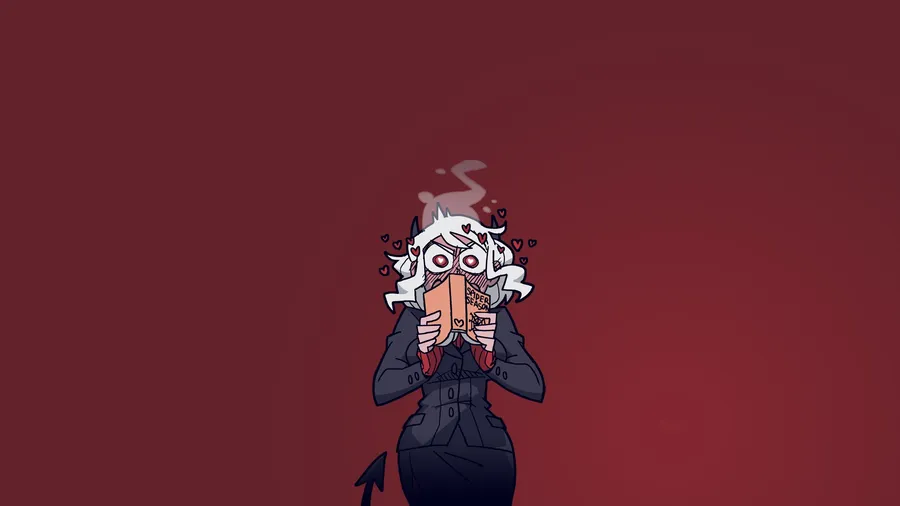 Helltaker Lady Demon Reading