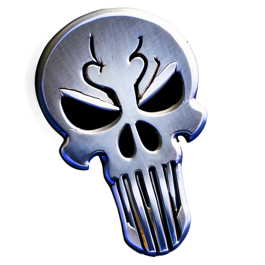 The Punisher Skull Badge PNG tuy