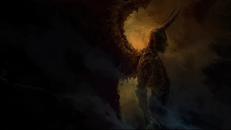 Lucifer Devil Paint Artwork wallpaper