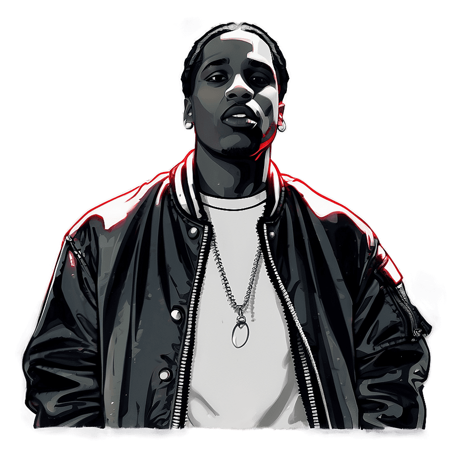 ASAP Rocky Animated Style PNG 06232024
