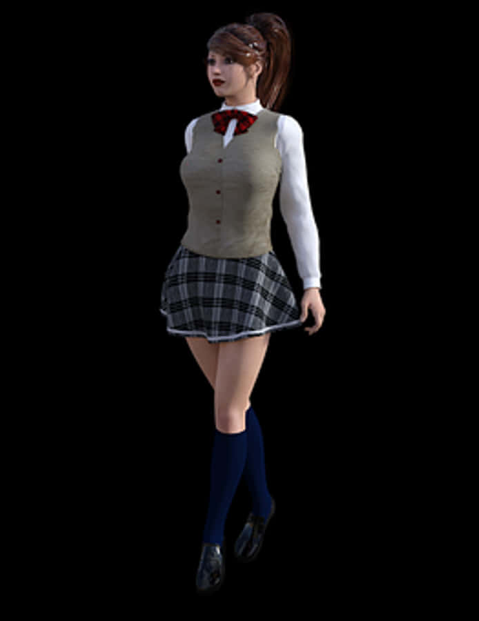 Animated Schoolgirl Uniform