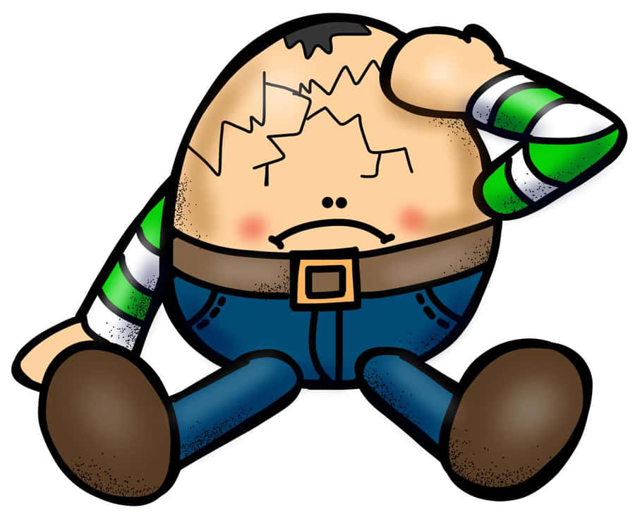 Imagemdo Humpty Dumpty com a cabeça rachada