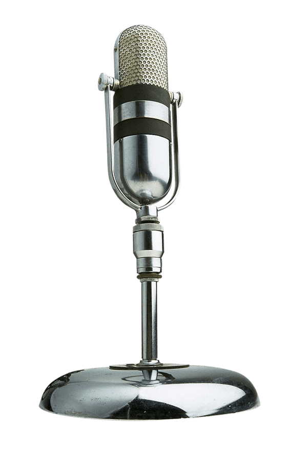 Vintage Microphoneon Stand
