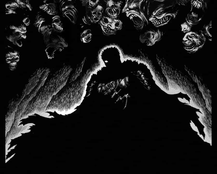 BerserkManga Monochrome på datorn eller mobiltelefonen är en fantastisk tapetbilden att ha om du älskar manga. Med det monokroma utseendet från Berserk, kan du visa ditt kärlek till denna klassiska mangaserie.