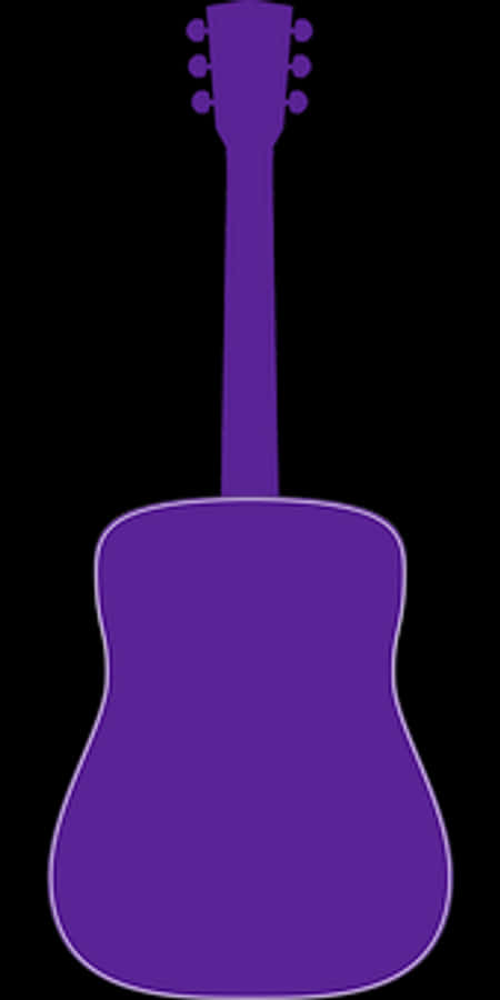 Purple Guitar Silhouette