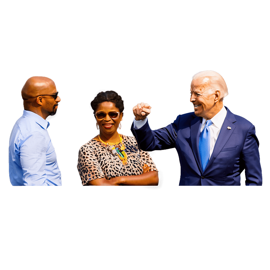 Biden with Supporters PNG 55