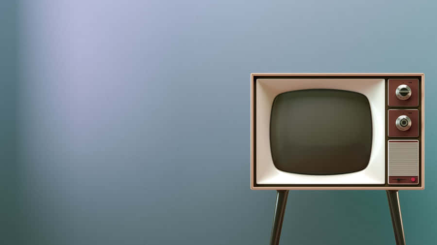 Vintage-Fernseher auf Stand