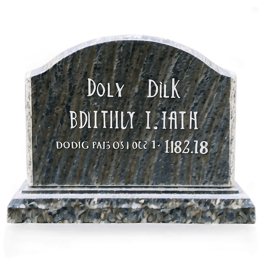 Gravestone with Inscription Plate PNG 51