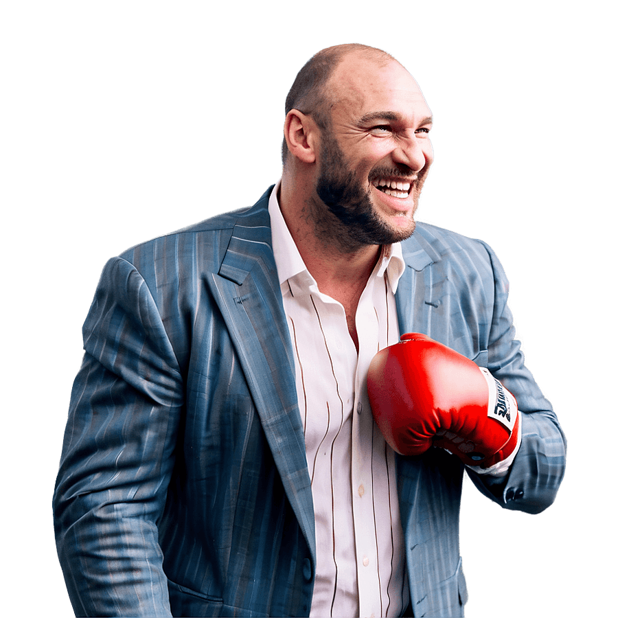 Tyson Fury Candid Laugh PNG hhu83