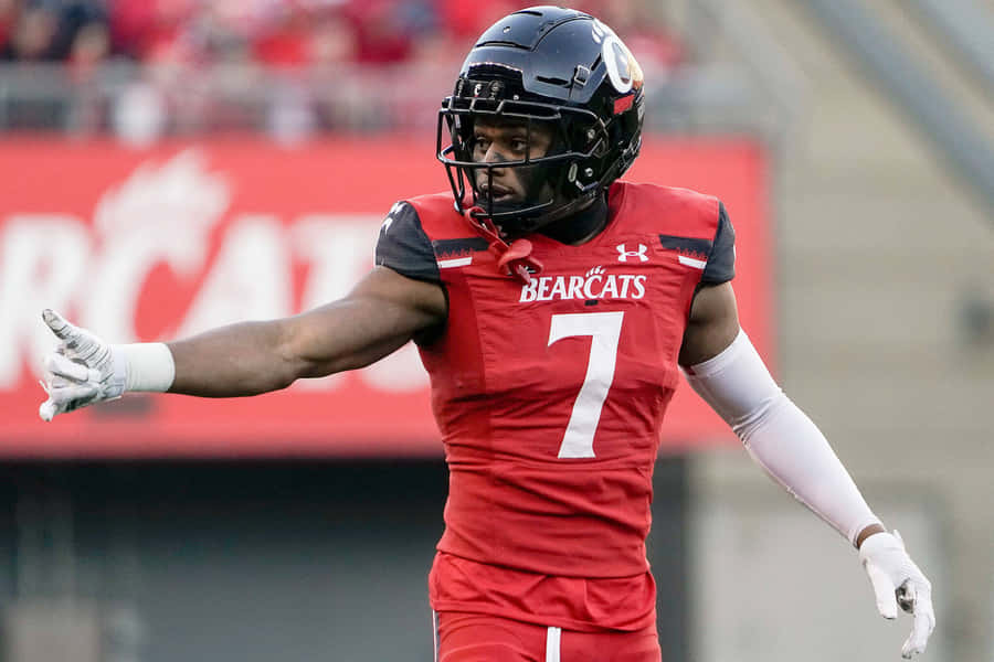 Giocatore di Football Bearcats Numero 7