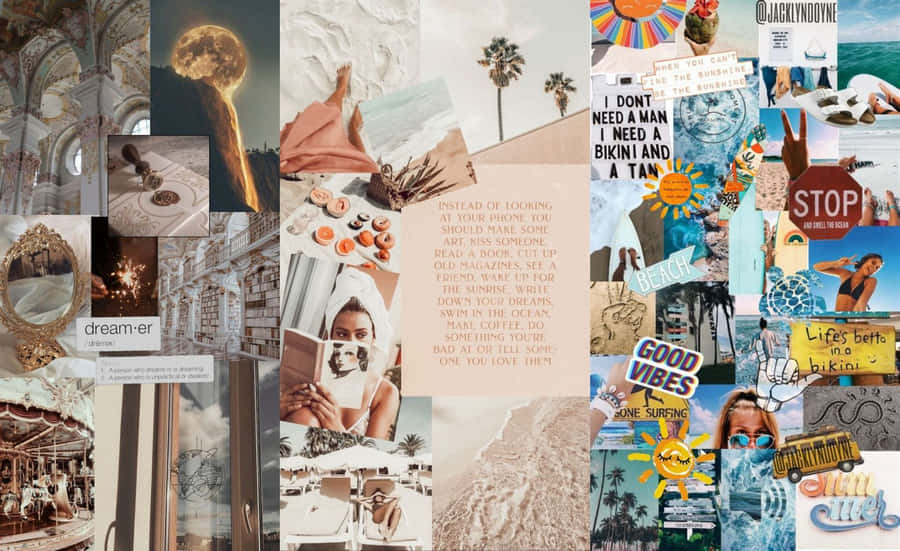 ReiseCollage ästhetischer Hintergrund