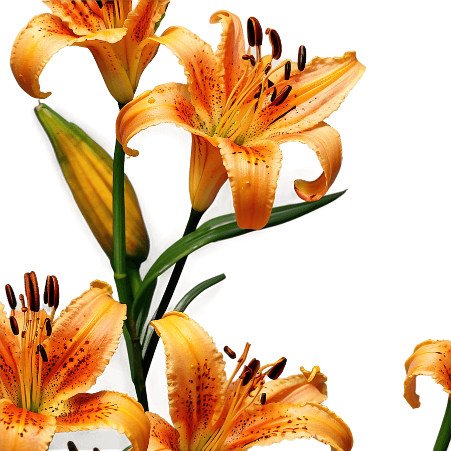 Majestic Tiger Lilies PNG 2