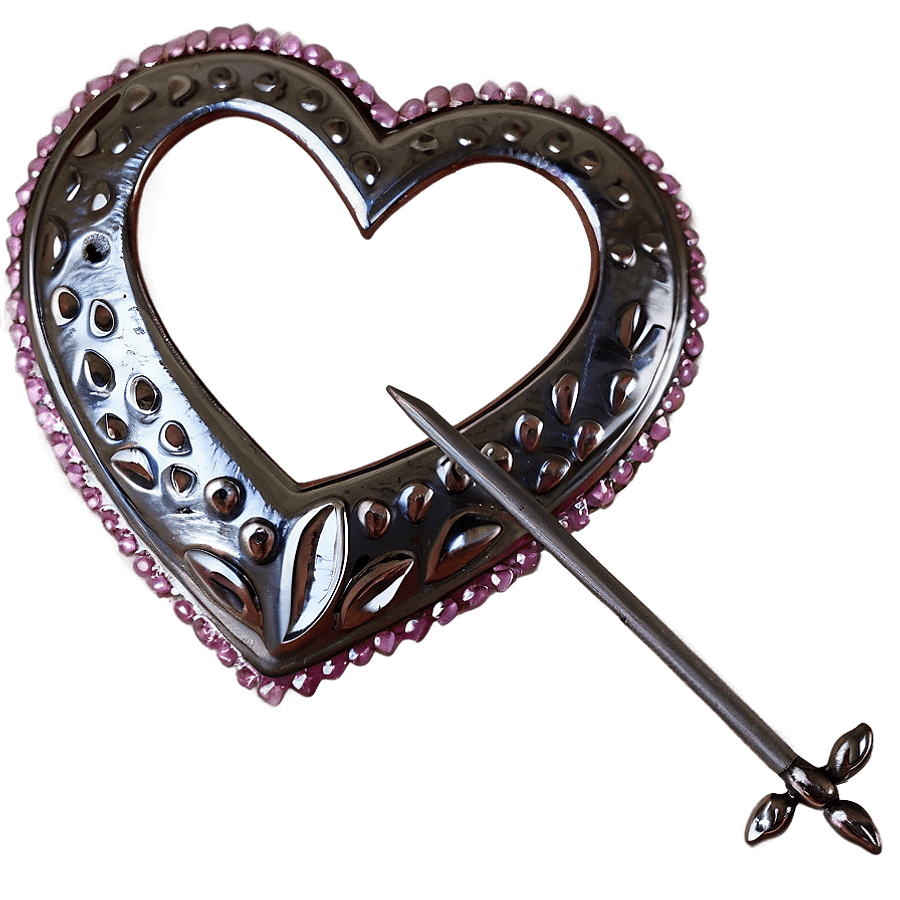 Silver Love Heart PNG onl