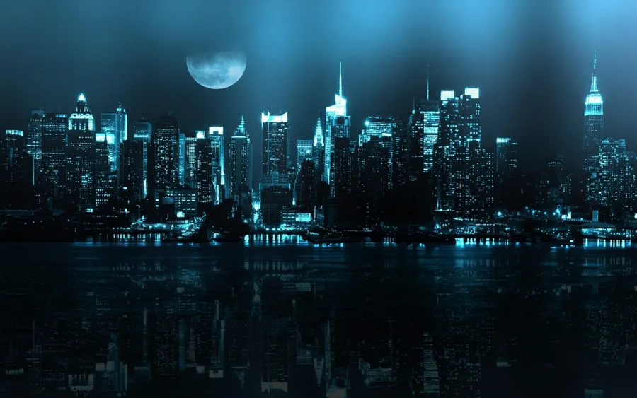 Blue Neon Background