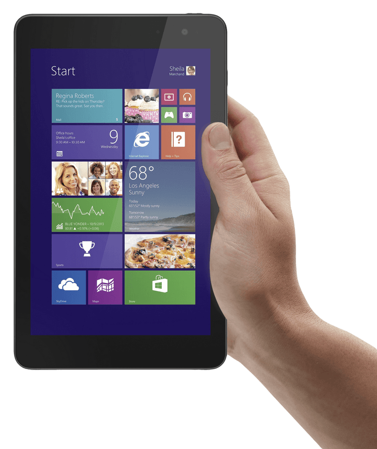 Hand Holding Tablet Displaying U I