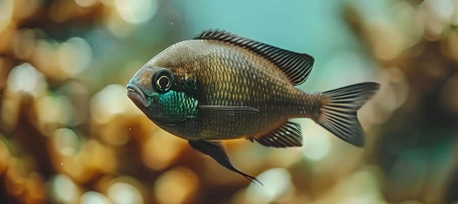 Pesce Chromis che Nuota nella Vita Acquatica