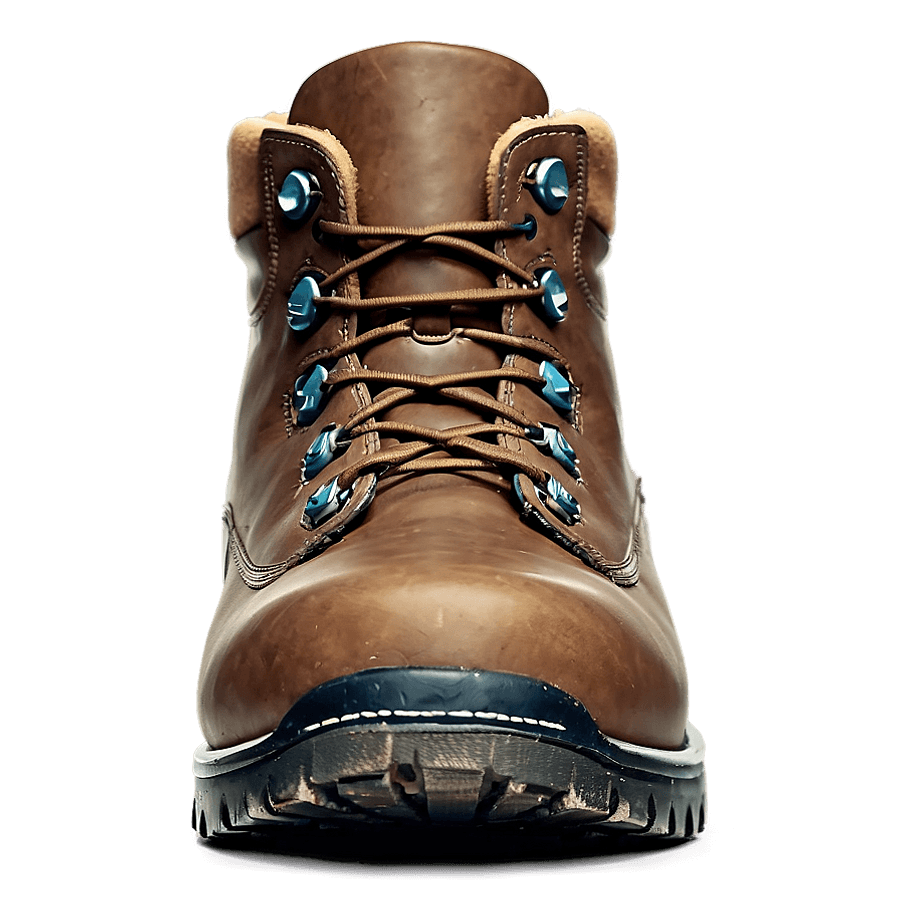 Leather Hiking Boots PNG 06282024