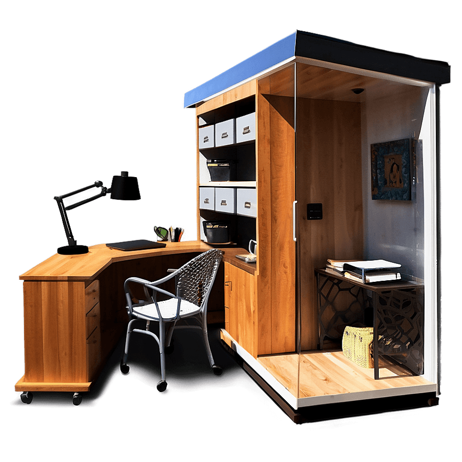 Tiny Home Office Setups PNG aui66