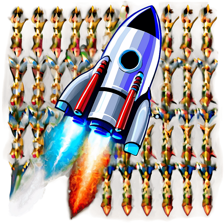 Fantasy Rocket Ship PNG 05252024