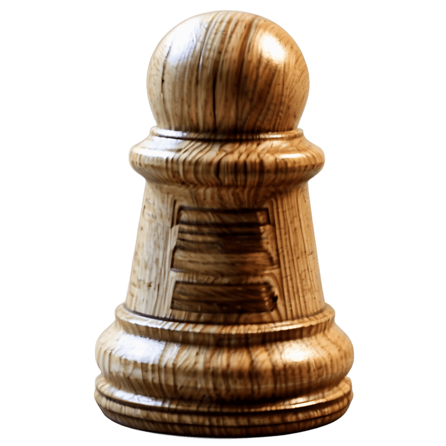 Wooden Chess Piece PNG 05252024