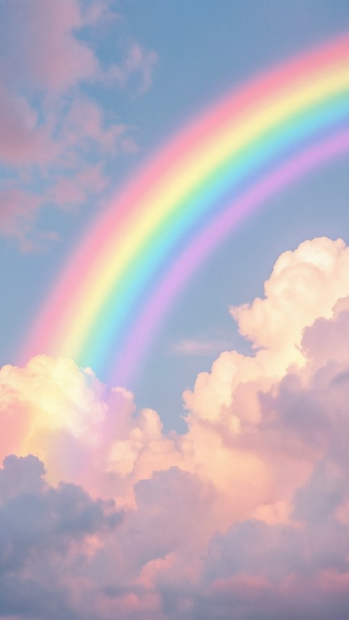 Rainbow over Clouds Wallpaper