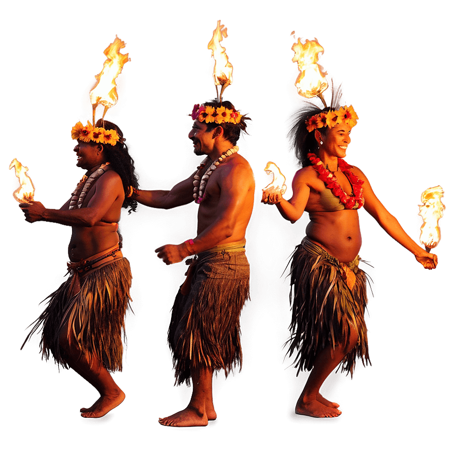 Hawaiian Islands Fire Dance Ritual PNG 06212024