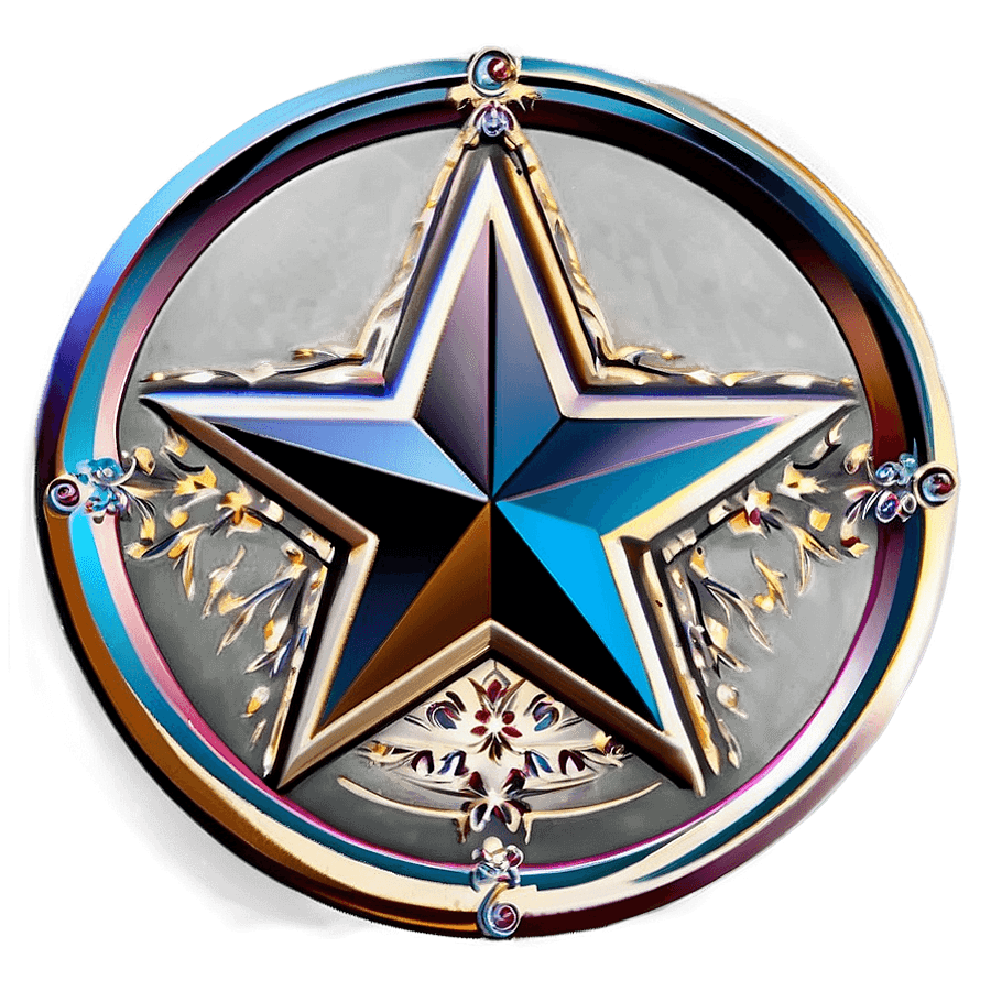 Round Star Logo PNG 4