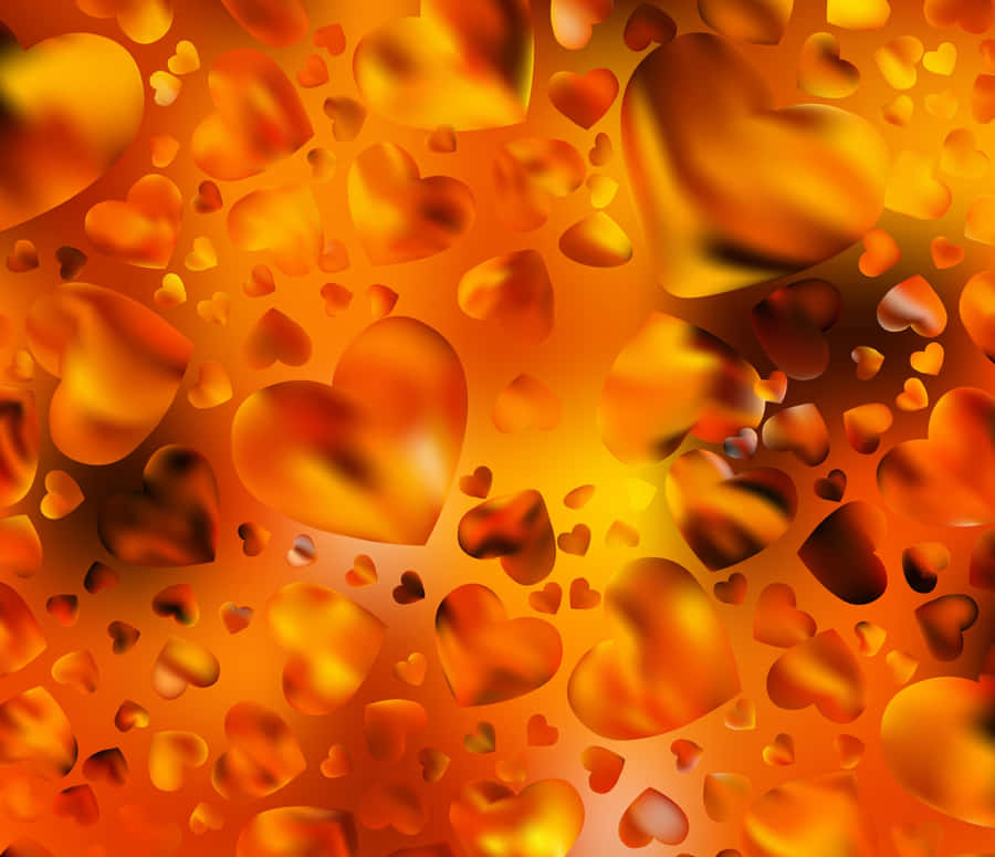 Orangehjerte 1743 x 1500 tapet