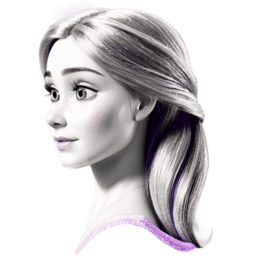Rapunzel's Artistic Sketch PNG 76