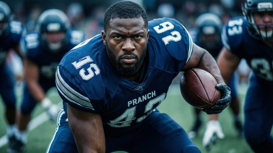 Brian Branch in defensive stance before a play.