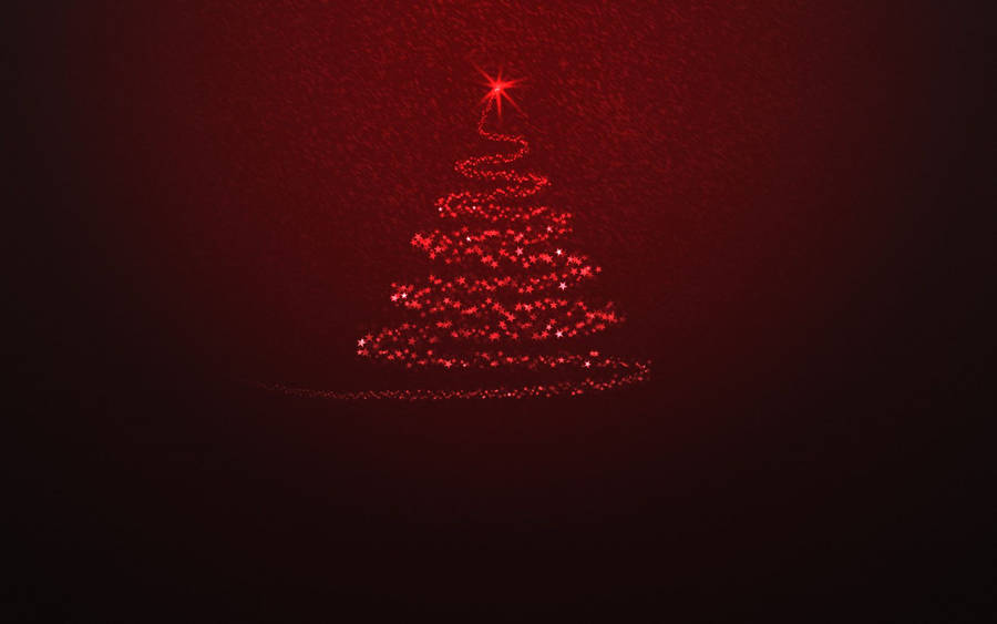 Download Red Christmas Tree Art Wallpaper | Wallpapers.com