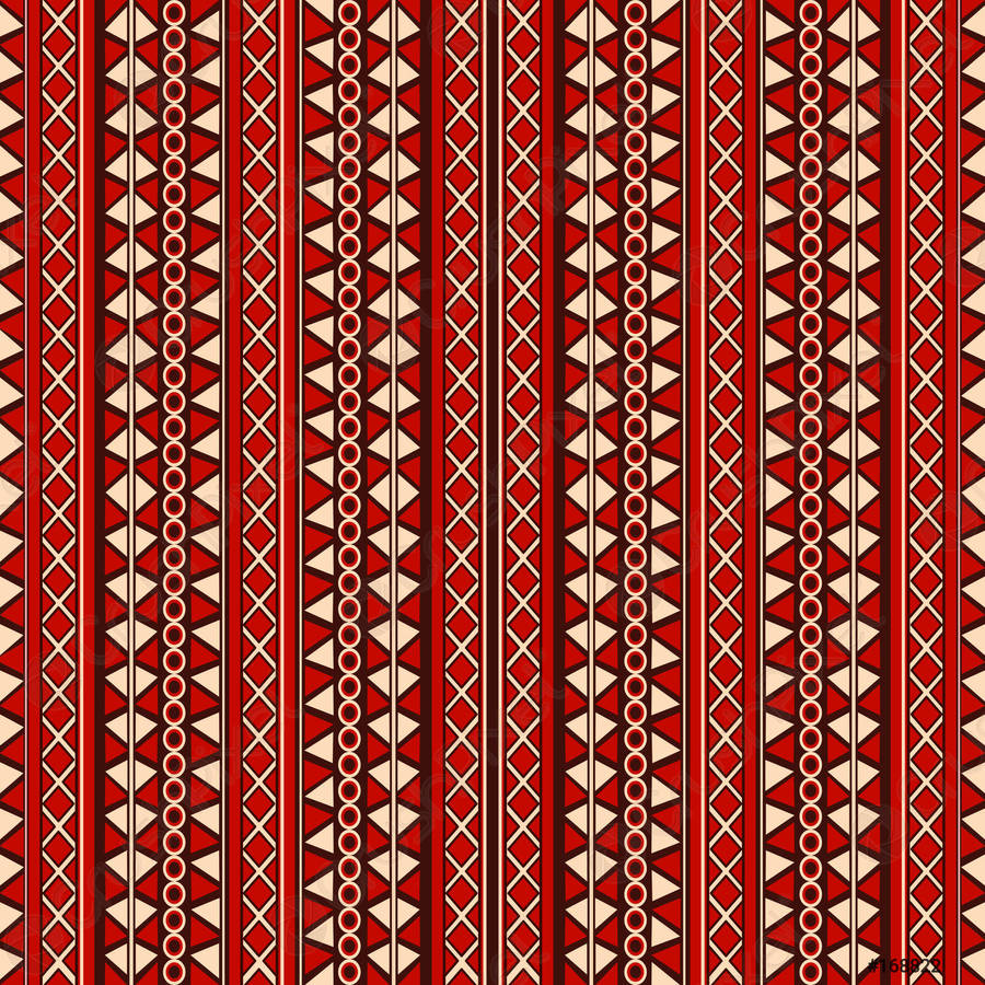 Red minimalist tribal pattern wallpaper 