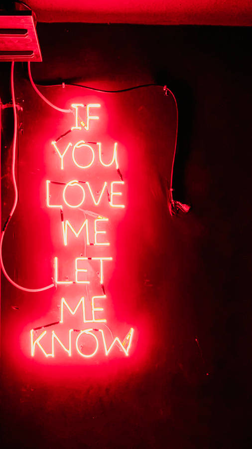 Download Red Neon Signage Iphone 6 Wallpaper | Wallpapers.com