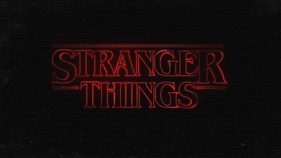 Download Red Neon Title Stranger Things Wallpaper | Wallpapers.com